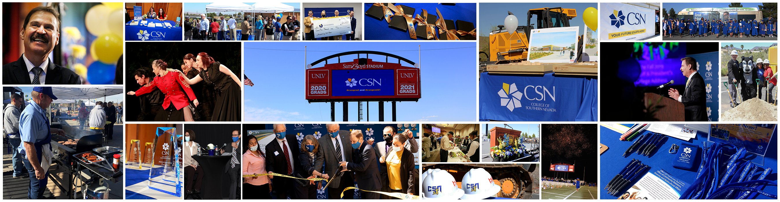 picture collage of past, CSN events